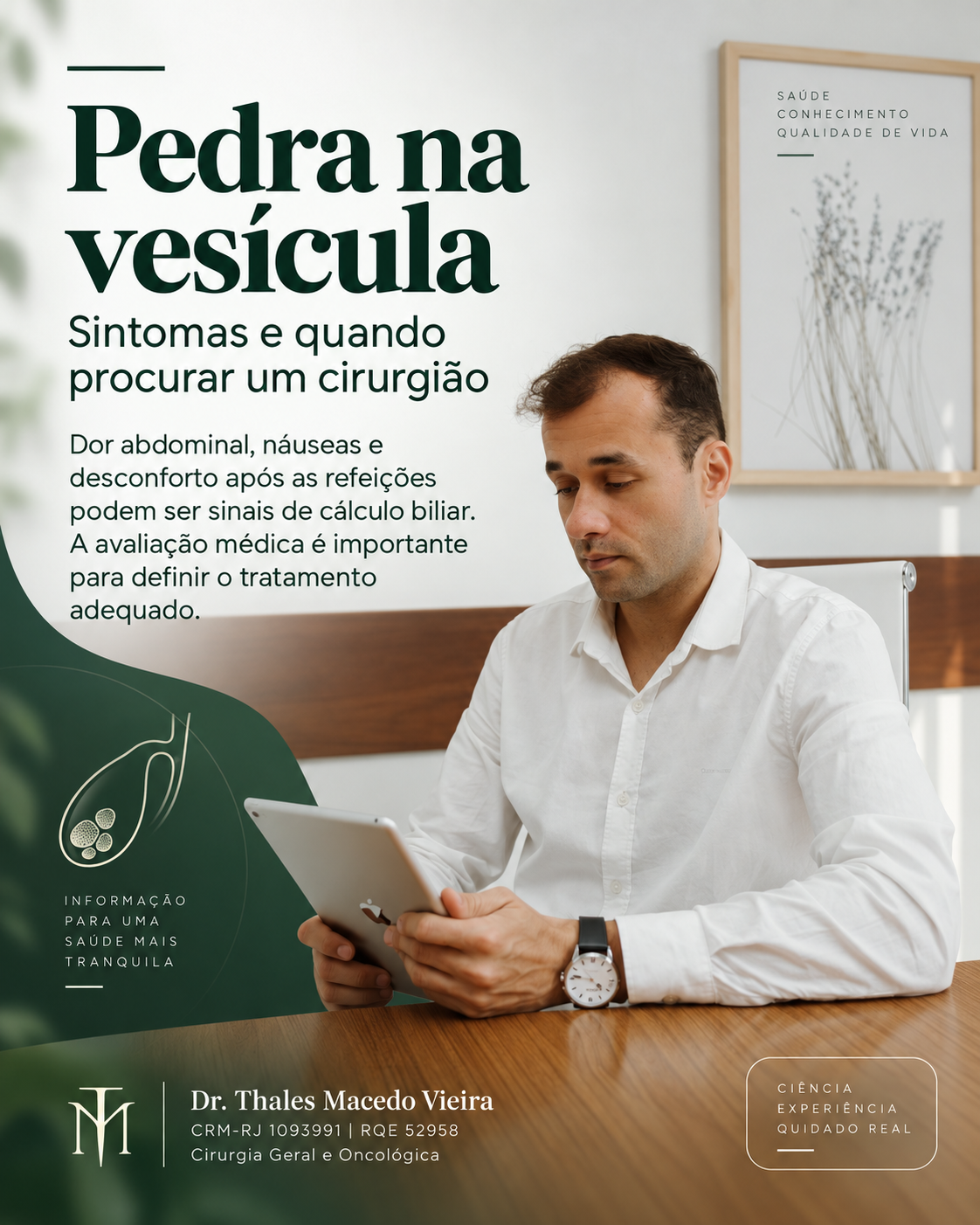 Pedra na vesícula: sintomas e quando procurar um cirurgião