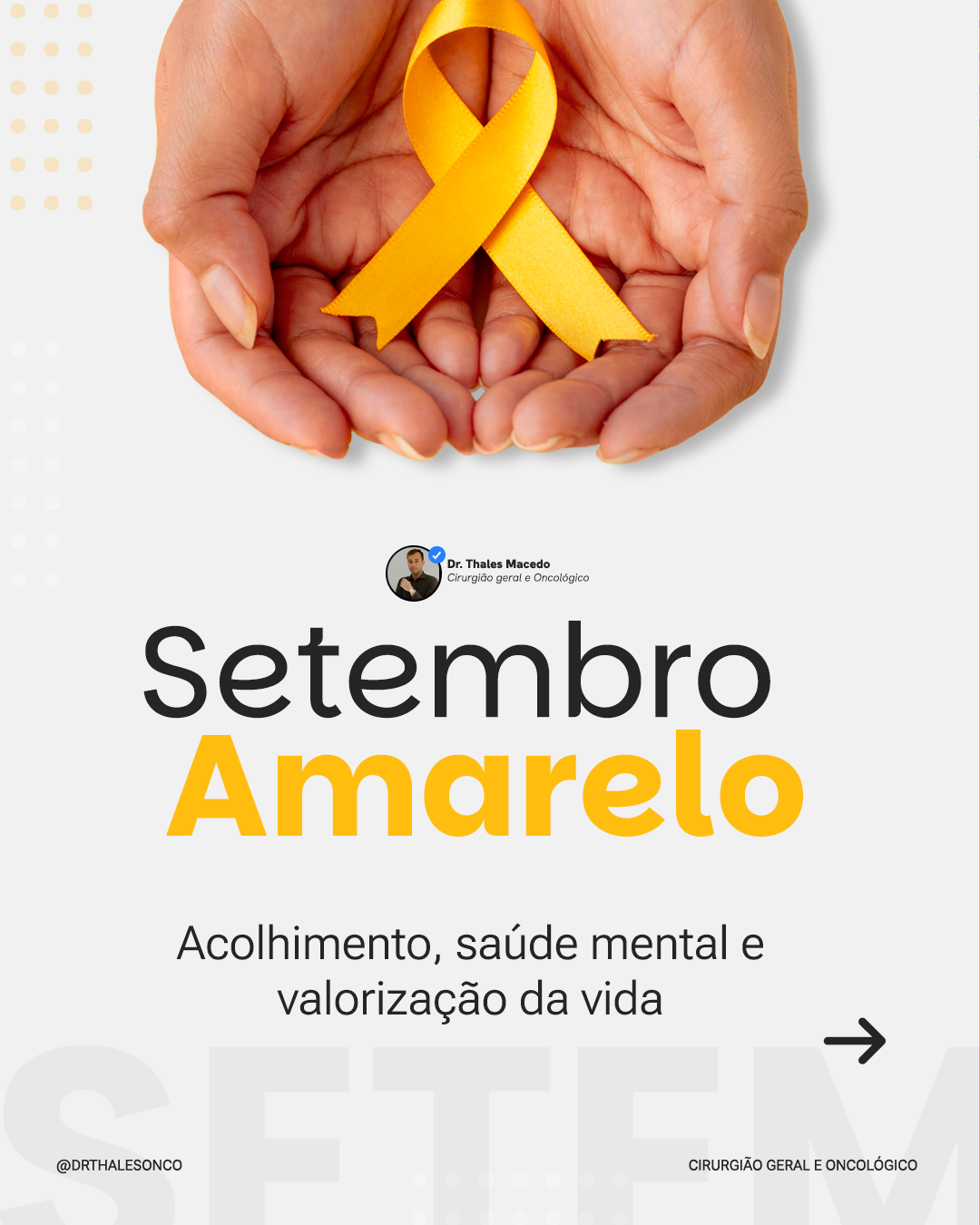 💛 Setembro Amarelo: acolher também é cuidar.